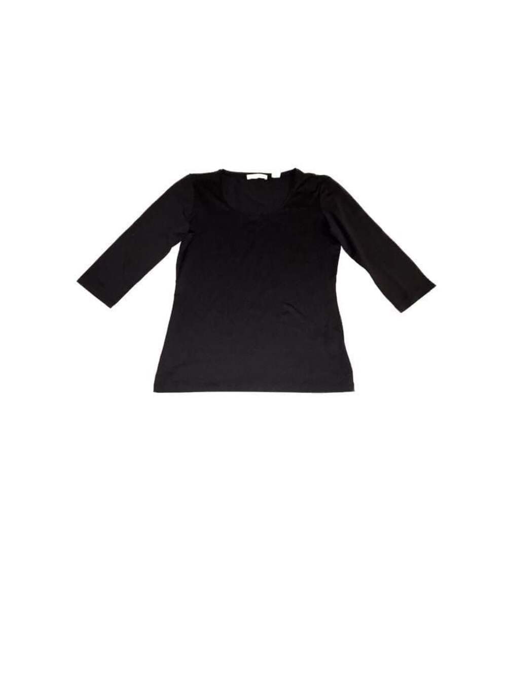 HUGO BOSS Black Scoop Neck 3/4 Sleeve Jersey Top
